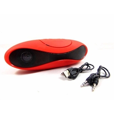 Mini Caixa Som Bluetooth Oval - Vermelha
